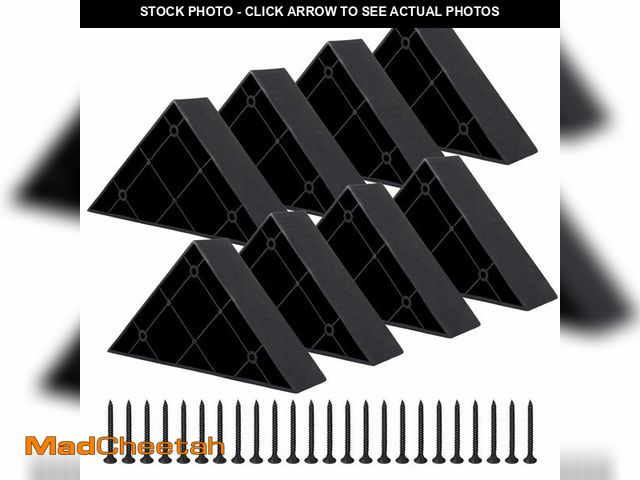 Lot 74-14335117 - Homaisson 8 Pcs Couch Legs Replacement Plastic Triangle Corner Sofa Legs Black Couch Legs with Screw...
