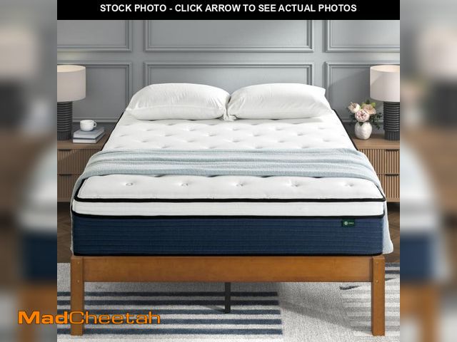 Lot 74-12242921 - ZINUS 12 Inch Cooling Comfort Support Hybrid Mattress [New Version], Queen, Fiberglass Free, Medium ...