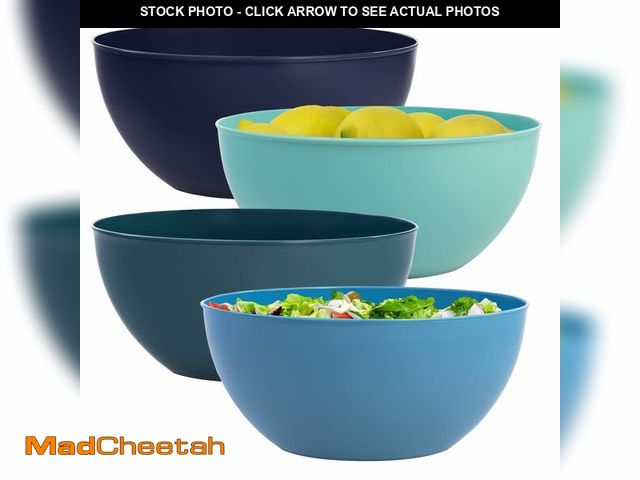 Lot 74-14273623 - US Acrylic Vista Durable Plastic Salad and Serving 10-inch Bowls | Set of 4 in Coastal Colors | Reus...