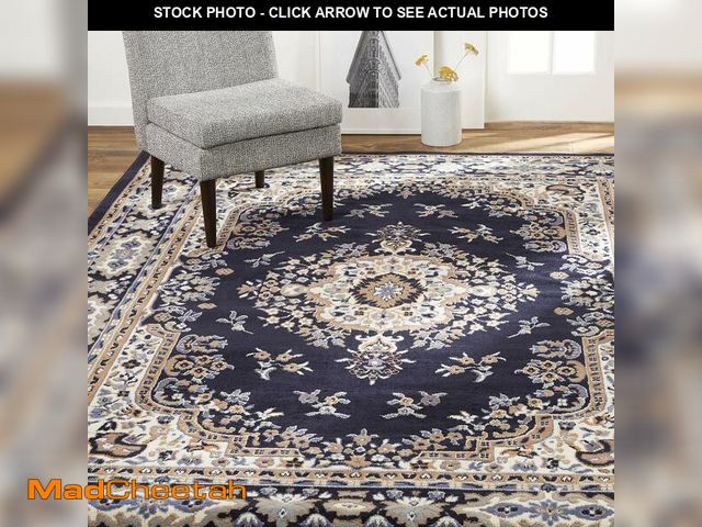 Lot 74-12569142 - Home Dynamix Premium Sakarya Traditional Medallion Border Area Rug, Navy Blue/Brown, 7'8"x10'7" Rect...