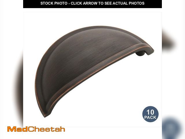 Lot 74-14586539 - Amerock 10-Pack Cup Pulls 3 in. 76mm Traditional Oil Rubbed Bronze Cabinet Cup Pulls 10BX53010ORB - ...