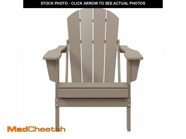 Lot 74-12481322 - WestinTrends Malibu HDPE Outdoor Patio Folding Poly Adirondack Chair - UNUSED