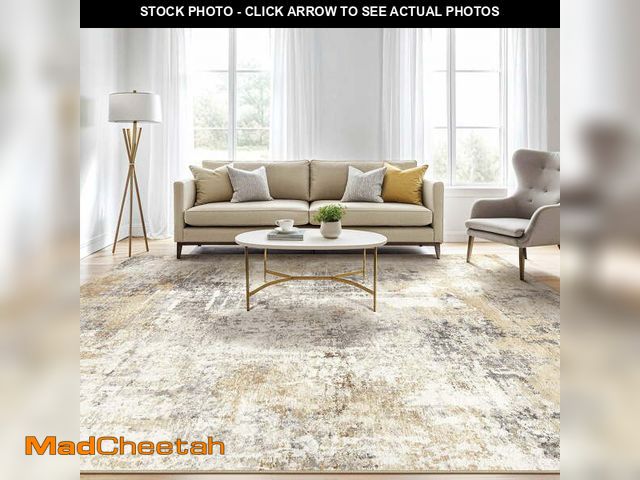 Lot 74-14287103 - UERMEI 8'x10' Washable Area Rugs for Living Room, Modern Abstract Printed Carpet, Non Slip Indoor Ru...
