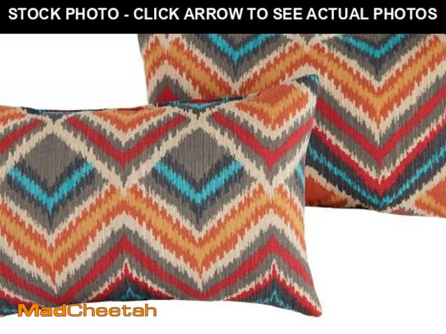 Lot 74-12136989 - Greendale Home Fashions Outdoor 19x12 inch Rectangle Decorative Throw Pillow, 2-Pack, Aztec 2 Count ...