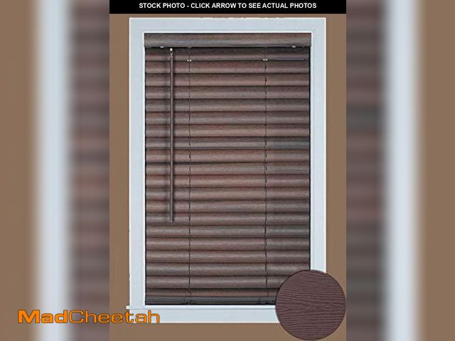 Lot 74-12366451 - Achim Home Furnishing Cordless GII Luna 2" Slat Mahogany Venetian Window Blinds 39" W x 64" L - UNUS...