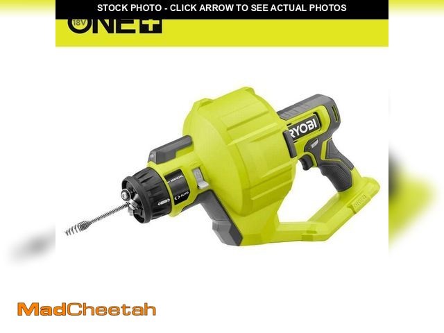 Lot 74-12796683 - Ryobi ONE+ 18V Cordless Drain Auger With 25 Ft Cable, LED Light, Auto Feed/Retract, Cable Lock, Encl...