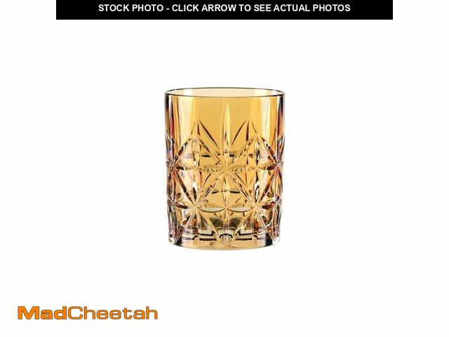 Lot 74-12605782 - Nachtmann Highland Whisky Tumbler Ã¢â¬â Amber Crystal Glass Featuring Unique Cut Detailing, Singl...
