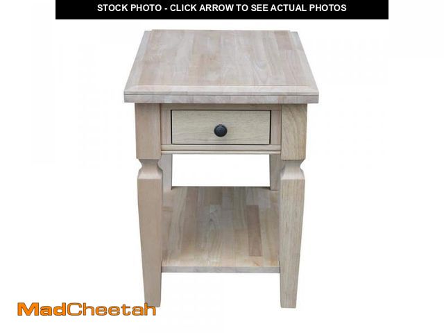 Lot 74-12492194 - International Concepts Vista Ready to Finish End Table - UNUSED