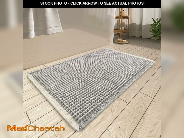 Lot 74-14340921 - Upgraded Waffle Bath Mat, Super Absorbent Non Slip Bath Mats for Bathroom Floor, Machine Washable Ba...