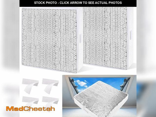 Lot 74-12710673 - Coldairsoap RV Skylight Insulator 14Ã¢â¬Â³x14Ã¢â¬Â³x3Ã¢â¬Â³ 2Pcs RV Sunroof Skylight Cover, RV Ve...