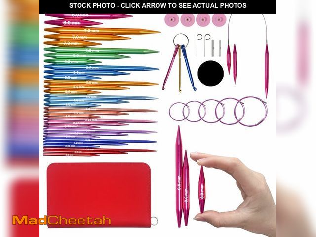 Lot 74-14477910 - Lewhoo 11 Pairs Circular Knitting Needles Set with 5 Cables 3.0~8.0mm - UNUSED