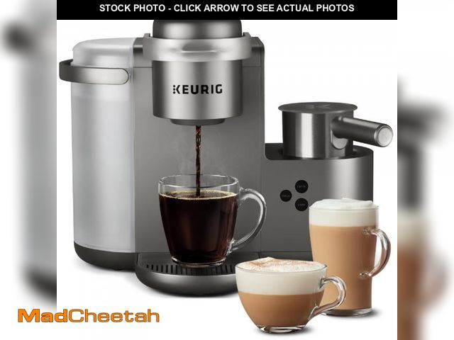 Lot 74-12462655 - Keurig K-Cafe Special Edition Single Serve K-Cup Pod Coffee, Latte and Cappuccino Maker, Nickel - UN...