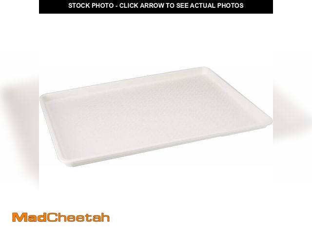 Lot 74-13733505 - 18 x 26 Inch Plastic Tray White - UNUSED