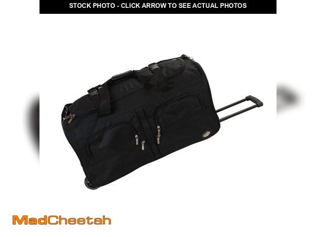 Lot 74-13048299 - Rockland Voyage 30 in. Rolling Duffle Bag, Black - UNUSED