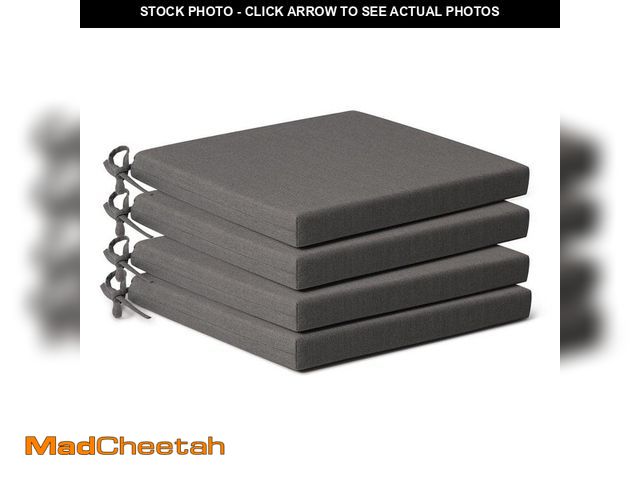Lot 74-12659719 - WESTIN OUTDOOR FadingFree (Set of 4) Outdoor Dining Square Patio Chair Seat Cushions with Ties, 19 i...