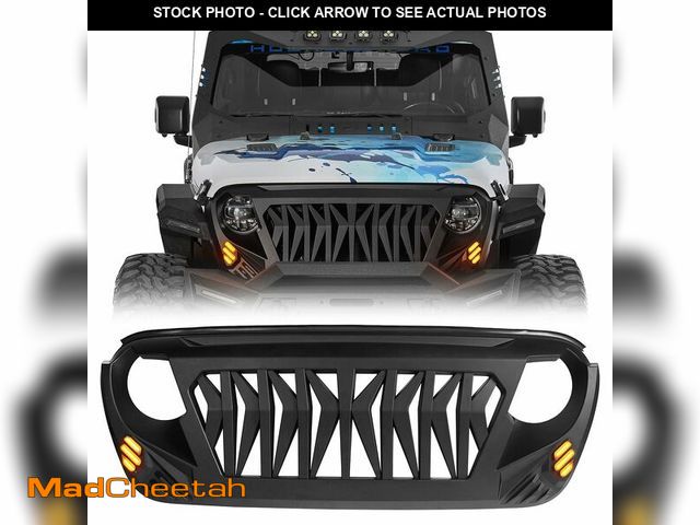 Hooke Road Shark Grill For Jeep Wrangler JK 2007-2018 - Matte Black ABS Replacement Grille