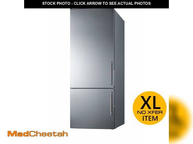 Lot 74-12611115 - Summit FFBF279SSXH72LHD 28Ã¢â¬Â Inch Wide Freezer Refrigerator, 14.6 cu.ft, Bottom Freezer, ENERGY...