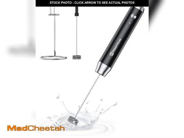 Lot 74-12117738 - Maestri House Rechargeable Milk Frother with Stand, LunaFro Handheld Electric Foam Maker Waterproof ...