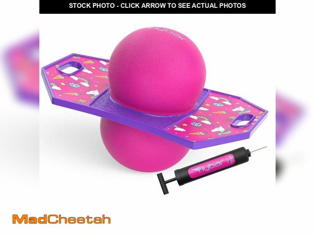 Lot 74-12700748 - Flybar Pogo Trick Ball for Kids, Trick Bounce Board for Boys and Girls Ages 6+, Up to 160 lbs, Inclu...