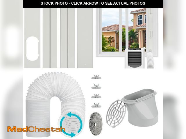 Lot 74-14047819 - Foancie Portable AC Window Vent Kit with 5.9Ã¢â¬Â Exhaust Hose &amp; Coulper, Universal Window Sea...