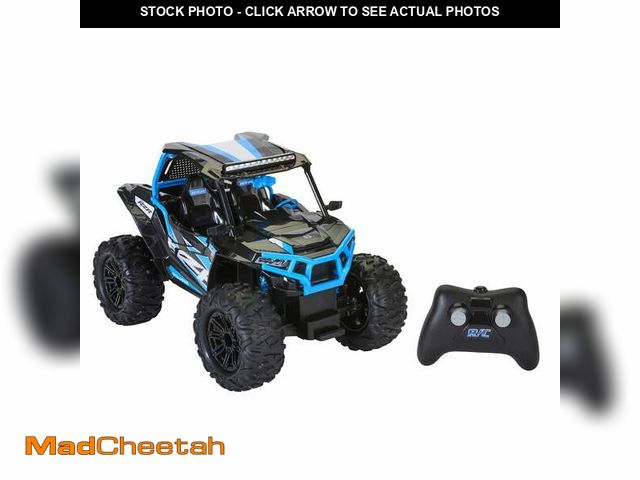 Lot 74-12858083 - Polaris Rzr 1:14 Scale Radio Control Off-Road Vehicle, Blue, Rechargeable USB Battery - USED