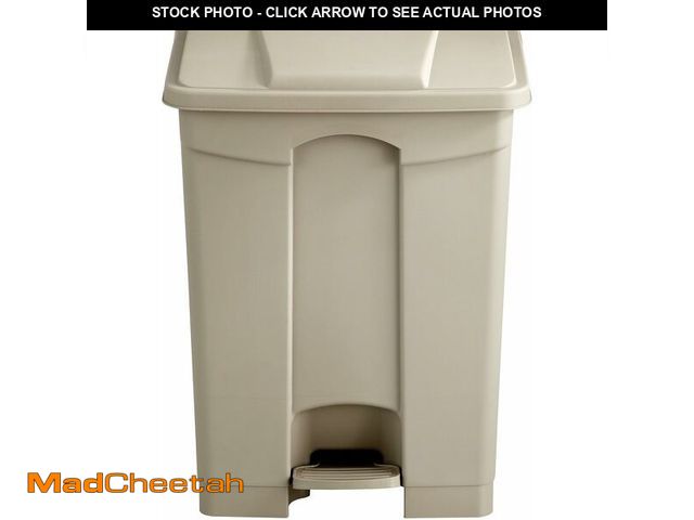 Lot 74-14067573 - Safco Step On Plastic Trash Can with Foot Pedal, 17 Gallon Garbage Can for Kitchen, Indoor or Outdoo...