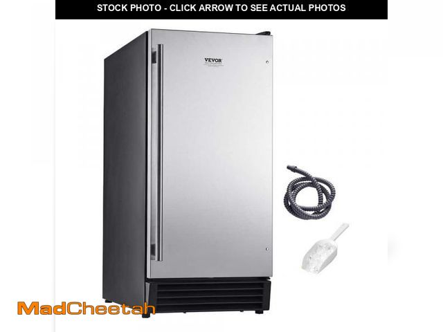 Lot 74-12281184 - VEVOR Undercounter Built-In Ice Maker 50 lbs/Day 22. 4 in. W Grey Ice Maker Machine with Drain Pump ...