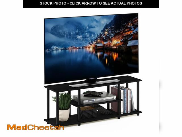 Lot 74-13067923 - Furinno Turn-N-Tube No Tools 3D 3-Tier Entertainment TV Stand up to 50 inch TV, Round Tubes, Walnut ...