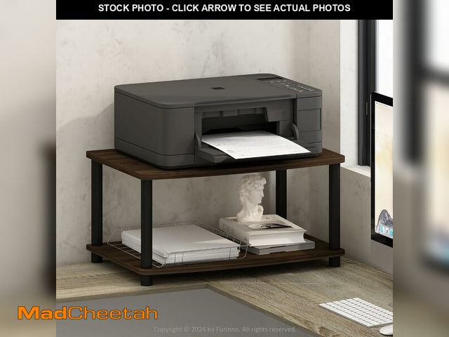 Lot 74-13382324 - Furinno Turn-N-Tube Printer Stand with Storage, 2-Tier Printer Table, Under Desk Printer Stand, for ...