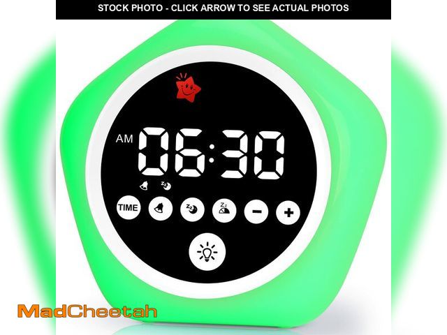 Lot 74-13540096 - ANNNGUL Kids Alarm Clock, Ok to Wake Clock with Green Light Red Light, Toddler Sleep Training Clock ...