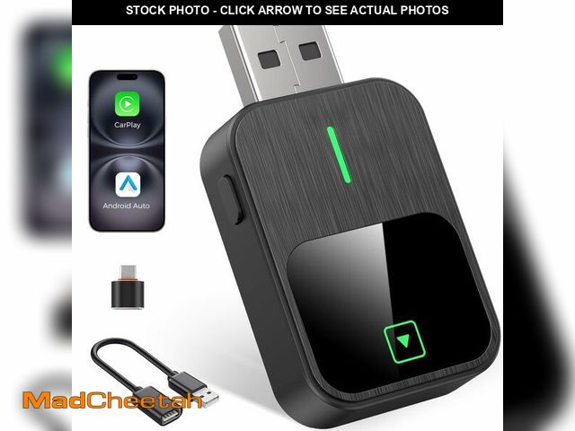 Lot 74-14424250 - Boiipinn Wireless CarPlay &amp; Android Auto Adapter 2-in-1, Convert Wired to Wireless, Plug &amp; P...