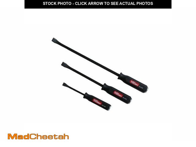 Lot 74-12861993 - (MISSING ONE) Hyper Tough 3-Piece Pry Bar Tool Set with Metal Striking Caps, New - UNUSED