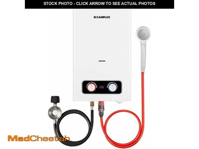 Lot 74-13696392 - CAMPLUX 2.64 GPM Tankless Propane Water Heater, Portable Water Heater Outdoor with Overheating Prote...