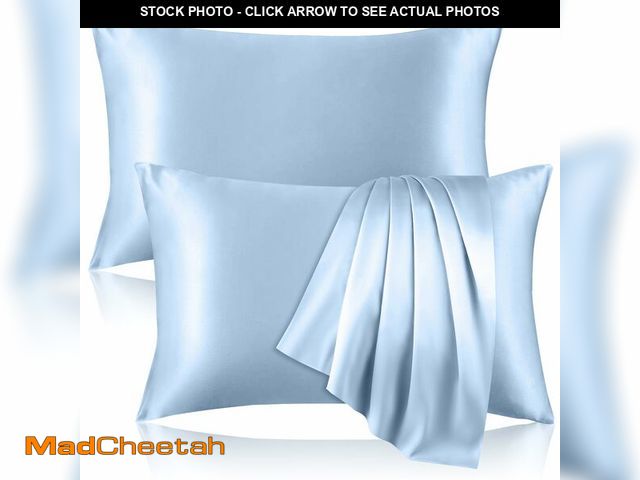 Lot 74-14143347 - 2 Pack 100% Pure Silk Pillowcase for Hair and Skin, Both Sides Mulberry Silk Pillowcases with Hidden...