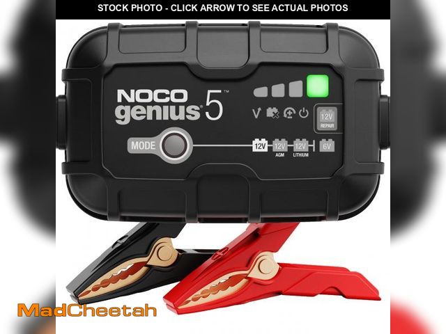Lot 74-12310900 - NOCO GENIUS5: 5A 6V/12V Smart Battery Charger Ã¢â¬â Automatic Maintainer, Trickle Charger &amp; D...