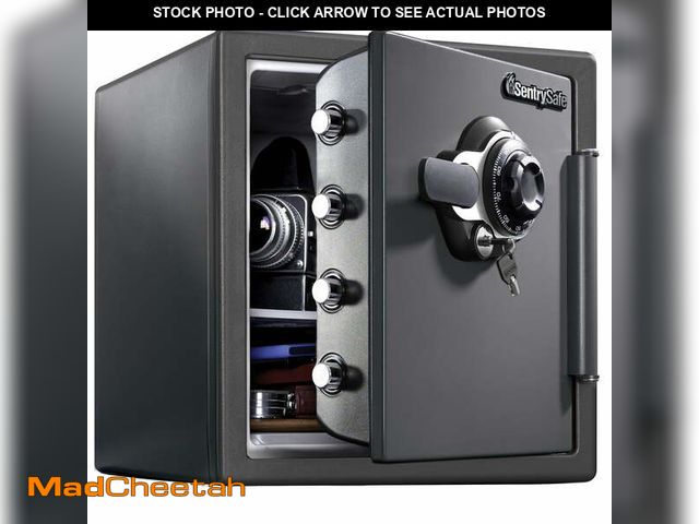 Lot 74-14260532 - SentrySafe SFW123DSB Fire-Resistant Safe and Water-Resistant Safe with Dial Combination, 1.23 Cu. ft...