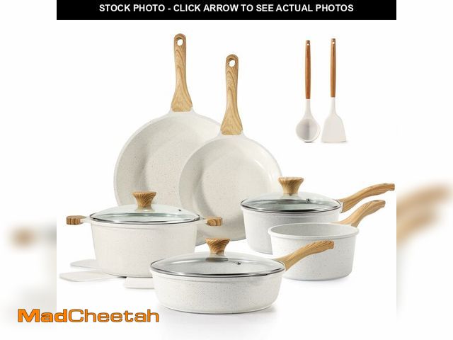 Lot 74-13584892 - SENSARTE Nonstick Ceramic Cookware Set 16-Piece, Healthy Pots and Pans Set, Non-toxic Kitchen Cookin...