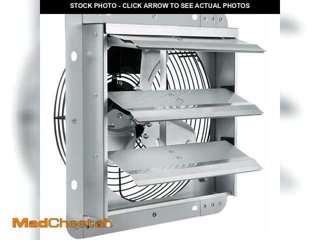Lot 74-14305949 - VEVOR 10'' Shutter Exhaust Fan, High-speed 820 CFM, Aluminum Wall Mount Attic Fan with AC-motor, Ven...