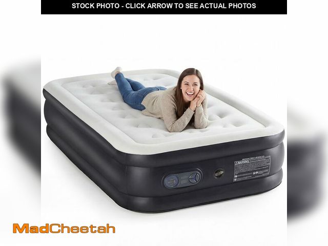 Lot 74-14269146 - KMFurnila Twin Air Mattress 16 Inch with Built-in High Capacity Pump, Inflatable Air Bed for Home, C...