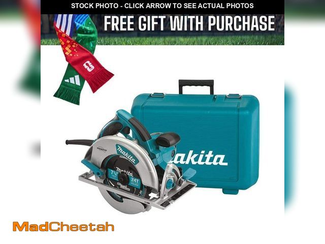 Lot 74-14280121 - Makita 15 Amp 7-1/4 in. Corded Lightweight Magnesium Circular Saw with LED Light, Dust Blower, 24T C...