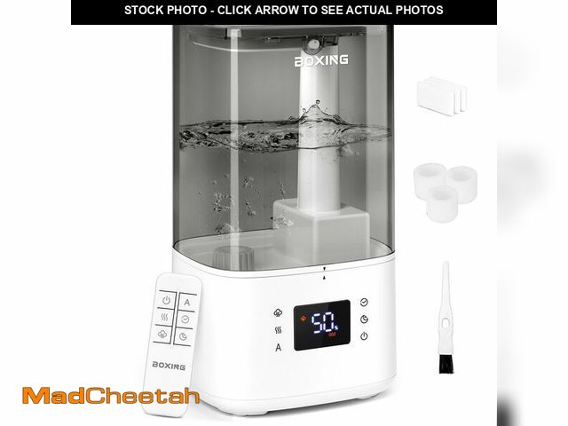 Lot 74-12958423 - BOXING 6L Warm &amp; Cool Mist Humidifiers for Bedroom, Air Humidfier for Large Room with Remote Con...