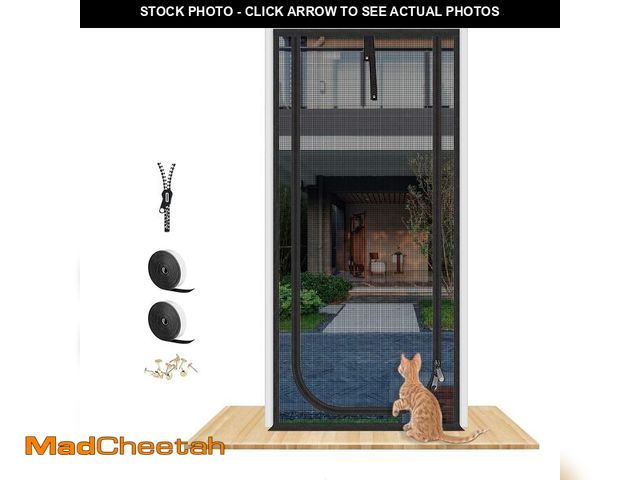 Lot 74-12897604 - QWR Reinforced Cat Screen Door,Fits Door Opening Size 32''x 80'',Thickened Cat Proof Screen Door wit...