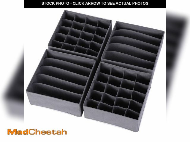 Lot 74-14474876 - DIOMMELL 4 Pack Foldable Cloth Storage Box Closet Dresser Drawer Organizer Fabric Baskets Bins Conta...