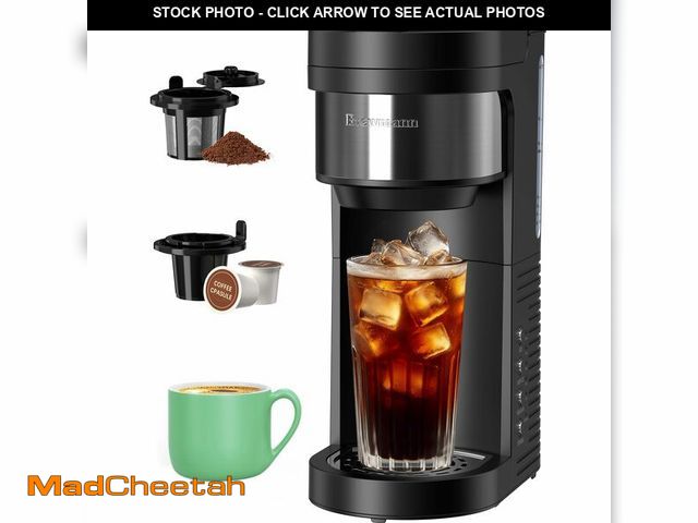 Lot 74-13541016 - Brewmann Single Serve Hot &amp; Iced Coffee Maker, for K Cup Pod and Grounds, 6 to 24oz Brew Size, S...