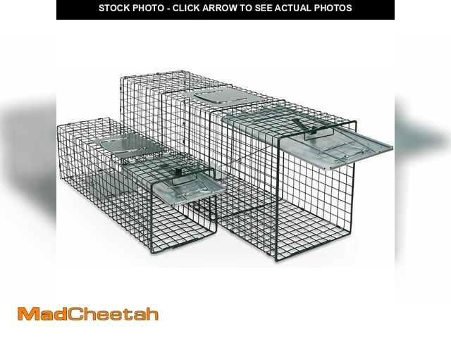 Lot 74-14581900 - Humane Way Sentinel 32 Inch + 24 Inch Live Animal Trap Combo Pack - No Assembly Required - Raccoons,...