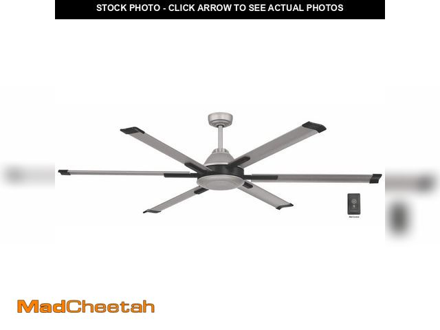 Lot 74-12804051 - Commercial Electric High Velocity 6 ft. Indoor/Outdoor Titanium Ceiling Fan with Wall Control Includ...