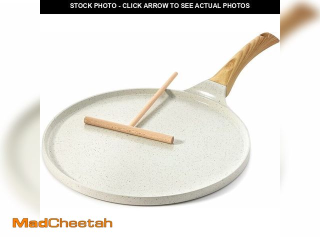 Lot 74-14052634 - SENSARTE Nonstick Crepe Pan with Spreader, 10-Inch Natural Ceramic Coating Dosa Pan Pancake Flat Ski...
