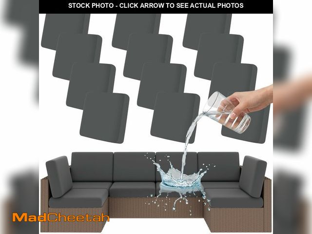 Lot 74-14153024 - Smiry Waterproof Patio Cushion Covers, Stretch Outdoor Couch Slipcovers Replacement Washable Furnitu...