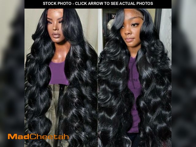 Lot 74-13631642 - VXCVAE 30 Inch 13x6 Lace Front Wigs Human Hair 220 Density Body Wave HD Lace Front Wigs Human Hair P...