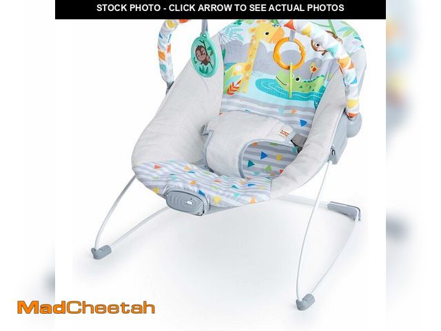 Lot 74-13041909 - (MISSING TOYS) Bright Starts Baby Bouncer Soothing Vibrations Infant Seat - Removable -Toy Bar, Nons...